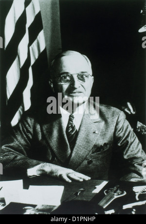 Harry S. Truman (1884-1972), 33rd President of the United States of America, Portrait, 1945 Stock Photo