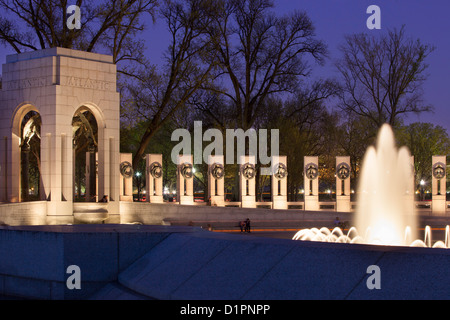 Atlantic side of the dual-sided World War II Memorial, Washington DC, USA Stock Photo