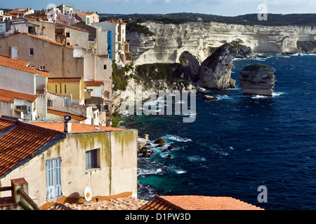 The old city of Bonifacio (Corsica,France) Stock Photo