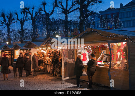 Christmas Market Bruges Belgium Stock Photo