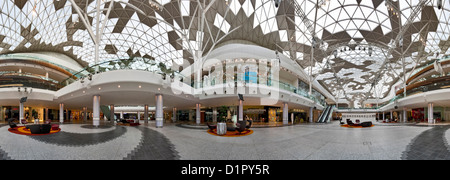 360 Degree panorama of the interior of the Westfield Shopping Centre in Shepherds Bush, West London. Stock Photo