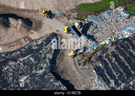 The Netherlands, Hengelo, waste incineration company. Aerial. Stock Photo