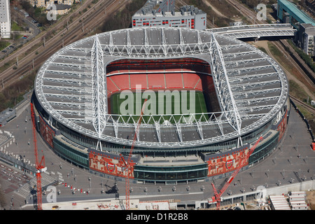 An aerial view of the Emirates Stadium, home of Arsenal FC Stock Photo
