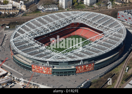 An aerial view of the Emirates Stadium, home of Arsenal FC Stock Photo