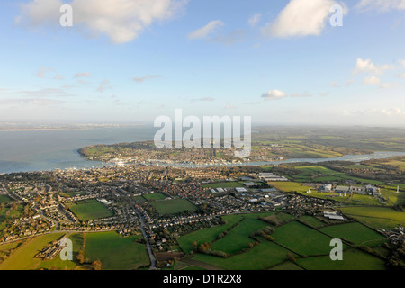 Aerial image of Cowes on the Isle of Wight Stock Photo