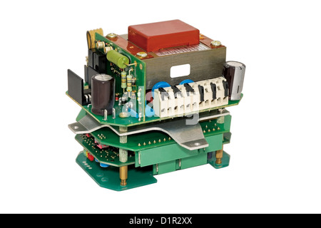 board, capacitor, circuit, circuitry, close-up, complexity, component, detail, device, digital, electric, electrical, electronic Stock Photo
