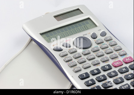 Isolated calculator on white background. Stock Photo