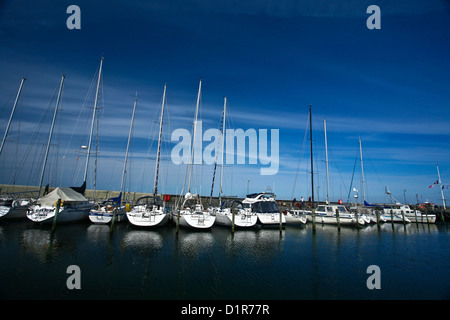 Vedbæk have, the harbor of the town situated north from copenhagen Stock Photo