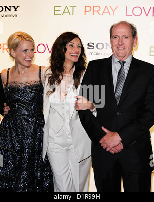 Julie Roberts, Elizabeth Gilbert and Richard Jenkins  attends the London Premiere of Eat Pray Love at The Empire Leicester Square, London, 22nd September 2010. Picture by Julie Edwards/LFI Stock Photo