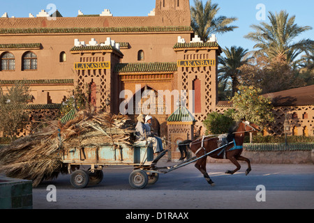 Morocco, Zagora, Hotel La kasbah. Stock Photo