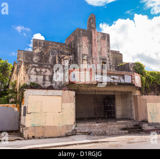 PONCE, PUERTO RICO - Abandoned movie theatre. Stock Photo