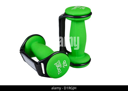 Dumbbells, tone fitness, walking fitness dumbbells with adjustable straps Stock Photo
