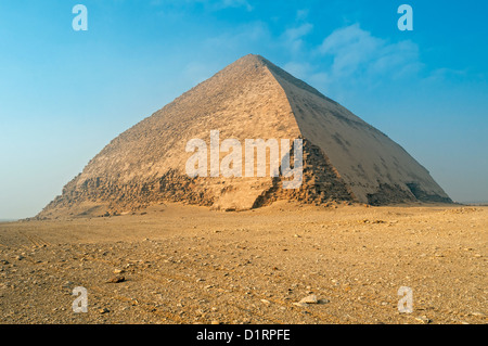 Sneferu's Bent Pyramid (2600 BC), Dahshur Necropolis, Egypt Stock Photo