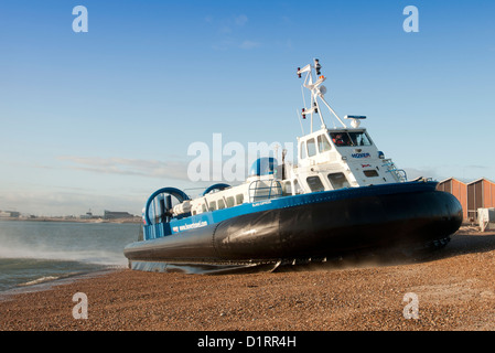 Hovercraft, Portsmouth to the Isle of Wight Stock Photo