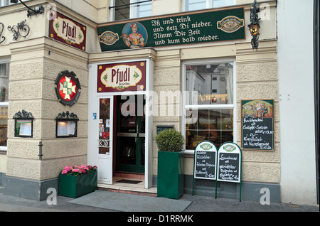 The Gasthaus Pfudl Restaurant, a traditional Viennese restaurant, Backerstrasse 22, Vienna 1010, Austria. Stock Photo