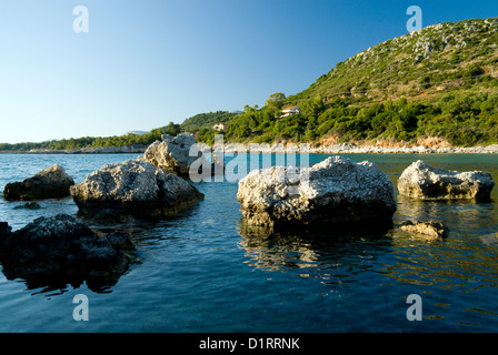 Kalamia beach, Lassi, Argostoli, Kefalonia, Ionian Islands, Greece. Stock Photo