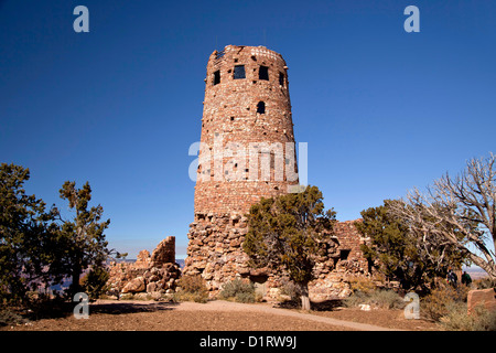 the Desert View Watchtower, Grand Canyon National Park, Arizona, United States of America, USA Stock Photo