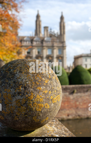 Stone Ball on Clare College bridge, Cambridge University, England, UK Stock Photo