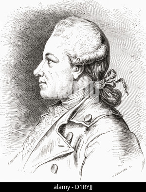 Daniel Niklaus Chodowiecki, 1726 –1801. Polish-German artist, printmaker and etcher. Stock Photo