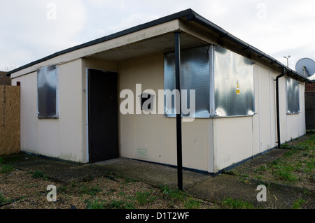 A prefab on the Excalibur Estate in South London is scheduled for demolition and redevelopment. Stock Photo