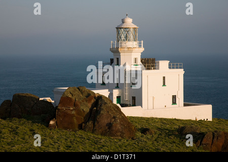 The lighthouse on the island of Skokholm, Pembrokeshire, Wales Stock Photo