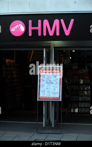 Ipswich UK  The HMV His Masters Voice shop or store in Ipswich Suffolk UK Stock Photo