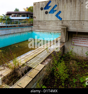 Ruin of Former Wave Pool in Grevenbroich, Germany Stock Photo