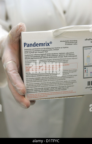 Berlin, Germany, a pack with the vaccine Pandemrix vaccine against swine flu