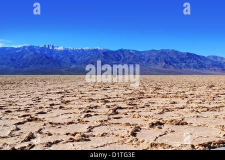 Bad water, deepest point in the USA, Saltsee mixed with minerals in the Desert Valley, deeper than sea level Stock Photo