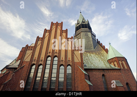 gothic church with tower in Poznan, Poland Stock Photo