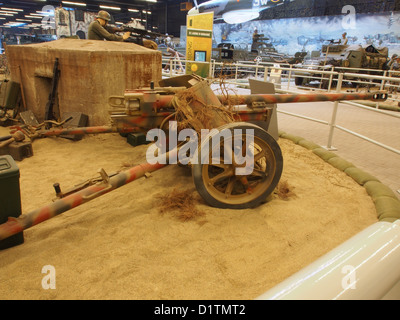 Overloon War Museum....German 50mm Anti tank gun Stock Photo