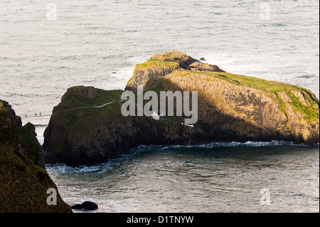 The Carrick A Rede Rope Bridge at Carrick Island Ballycastle County Antrim Northern Ireland United Kingdom UK Stock Photo