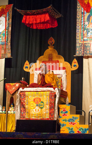 His Holiness The Dalai Lama pictured at Vector Arena Auckland New Zealand Stock Photo