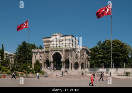 Main entrance gate of Istanbul University  on Beyazit Square in istanbul,Turkey Stock Photo