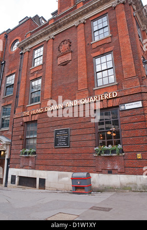 The Hung Drawn and Quartered Pub in london Stock Photo