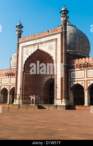 Main entrance in Jama Masjid Mosque, Old Delhi, India Stock Photo