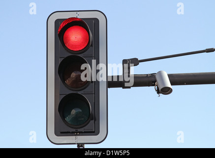 Berlin, Germany, security camera at a traffic light Stock Photo