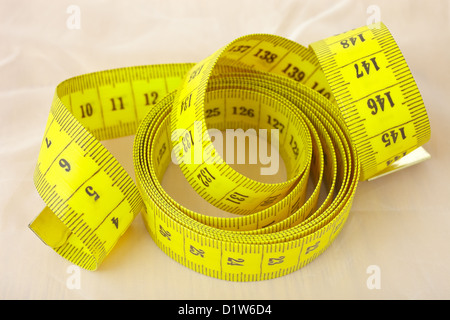 Yellow Tape measure Stock Photo