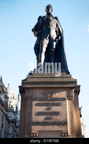 Statue of Spencer Compton, Eighth Duke of Devonshire, Whitehall, London, England, United Kingdom Stock Photo
