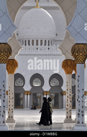 Abu Dhabi (United Arab Emirates), Sheikh Zayed Grand Mosque Stock Photo