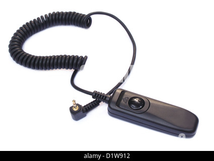 Remote control shutter switch of DSLR camera Stock Photo