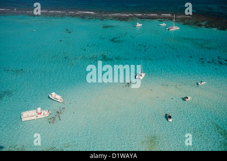 Stingray City, Grand Cayman, British West Indies, from the air Stock Photo