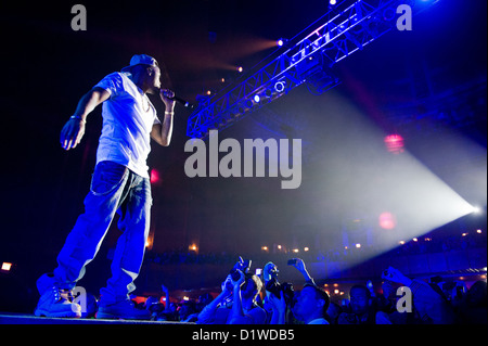 Nas performing in Chicago on November 14, 2012. MAX HERMAN/ALAMY Stock ...