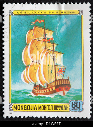 Mongolia postage stamp Stock Photo - Alamy