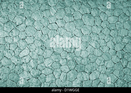 Blue stone wall - the horizontal background Stock Photo