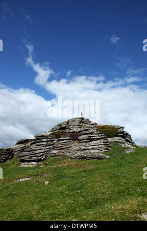 Sharp Tor rock formation on Dartmoor Devon Stock Photo