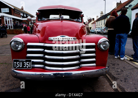 A Chevrolet taking part in the Brass Monkey Run 2012 from Brandon in Suffolk to Wells-next-the-Sea in Norfolk (in photograph). Stock Photo