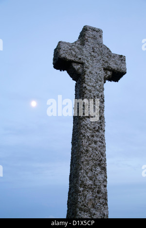 Granite Cross; Tintagel; Cornwall; UK Stock Photo