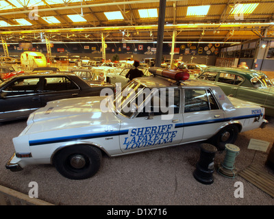 Automobile Museum Reims Champagne 1981 Dodge Diplomat police car, Sheriff Lafayette, Louisiana Stock Photo