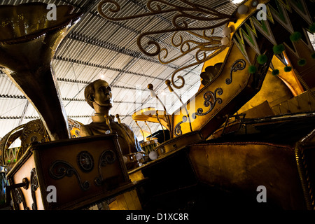 A carnival float seen during the construction process inside the workshop in Rio de Janeiro, Brazil. Stock Photo